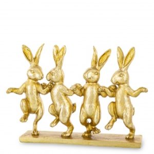 Gylne kaninfigurer 27cm, Påskedekor_Påskepynt